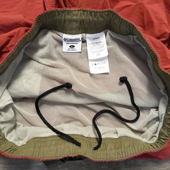 Columbia Mens Swim Trunks Board Shorts Red Sz L - Picture 3 of 3